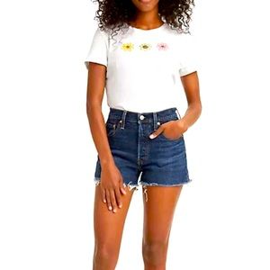 Levi's Original 501 High-Rise Shorts with Raw Hem Size 27
